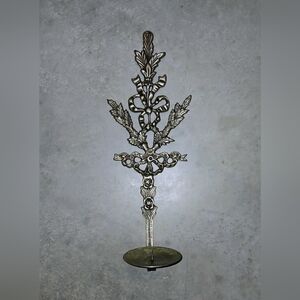 Cast Metal Candle Sconce in Silver (1)